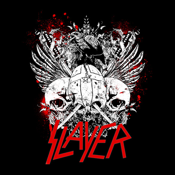 SLAYER metal band-Férfi V-nyakú póló