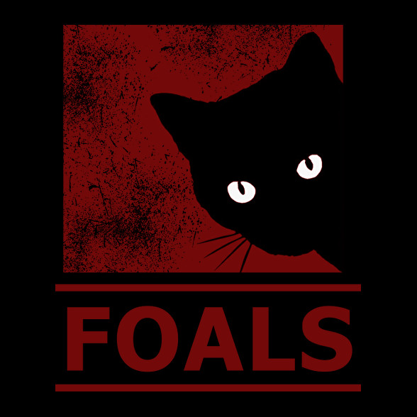 FOALS BLACK CAT-Férfi V-nyakú póló