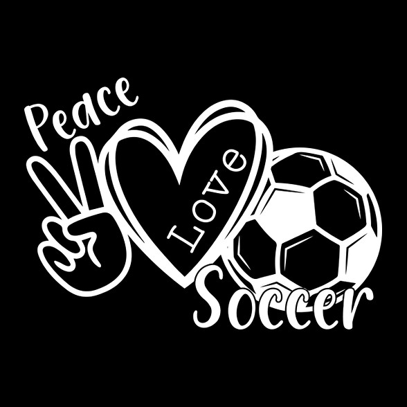 Peace love soccer-Férfi V-nyakú póló