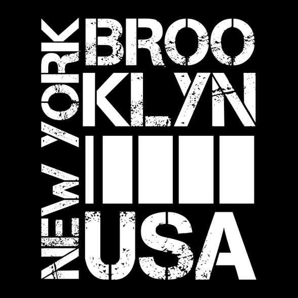 New York Brooklyn USA-Férfi V-nyakú póló