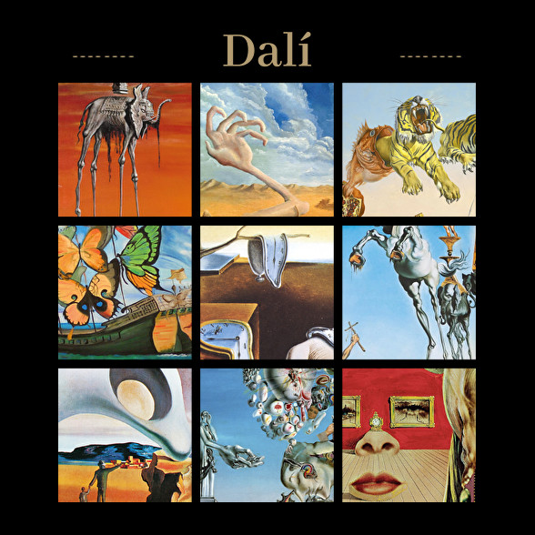 Dalí - részletek-Férfi V-nyakú póló