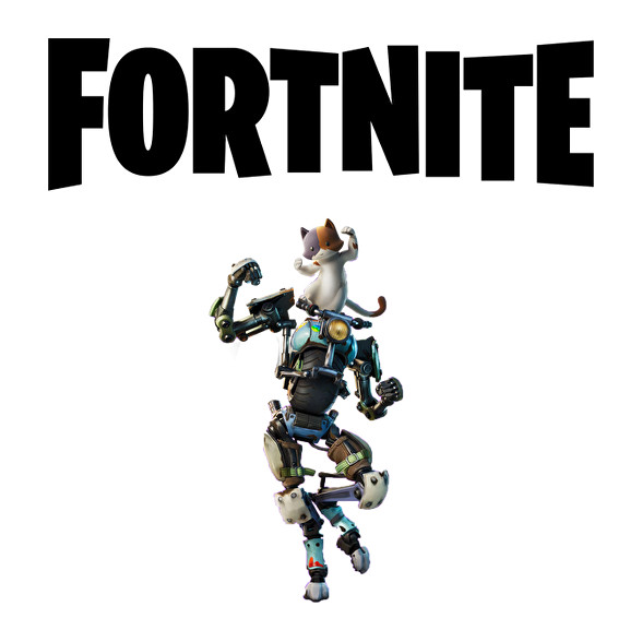 Fortnite Mecha Kitty-Férfi V-nyakú póló