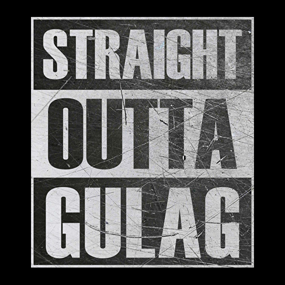 Straight Outta Gulag-Férfi V-nyakú póló