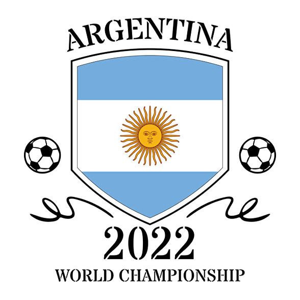 Argentina 2022-Férfi V-nyakú póló