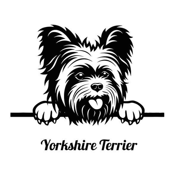 Yorkshire Terrier-Férfi V-nyakú póló