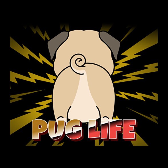 PUG LIFE 3-Férfi V-nyakú póló