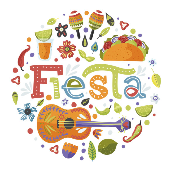 Fiesta -Mexico-Férfi V-nyakú póló