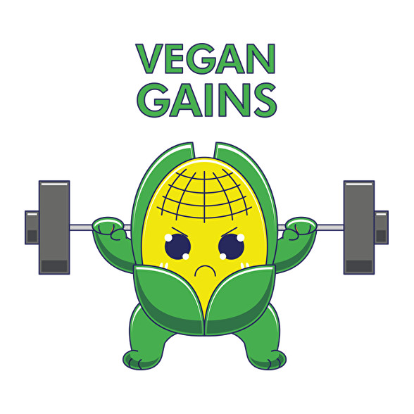 Vegan Gains-Férfi V-nyakú póló