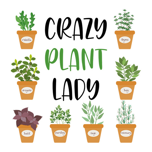 Crazy plant lady - Fekete-Női pulóver