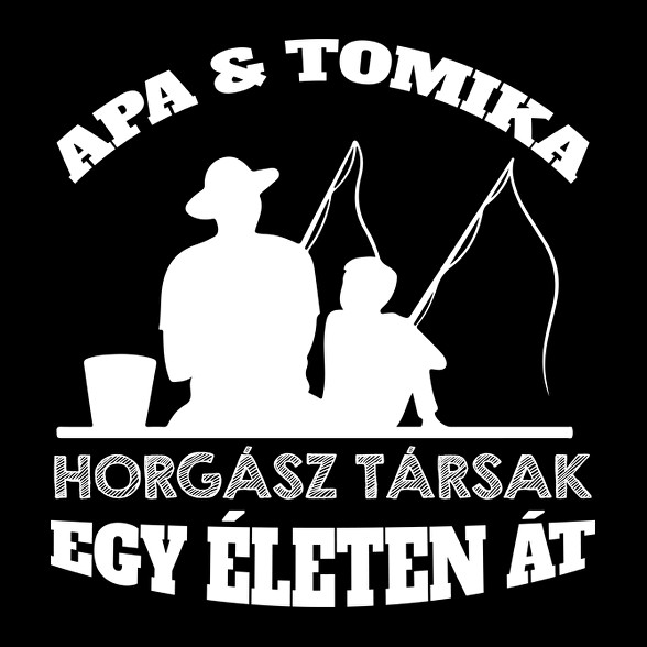 Horgász társ - Apa és fia névvel-Női pulóver