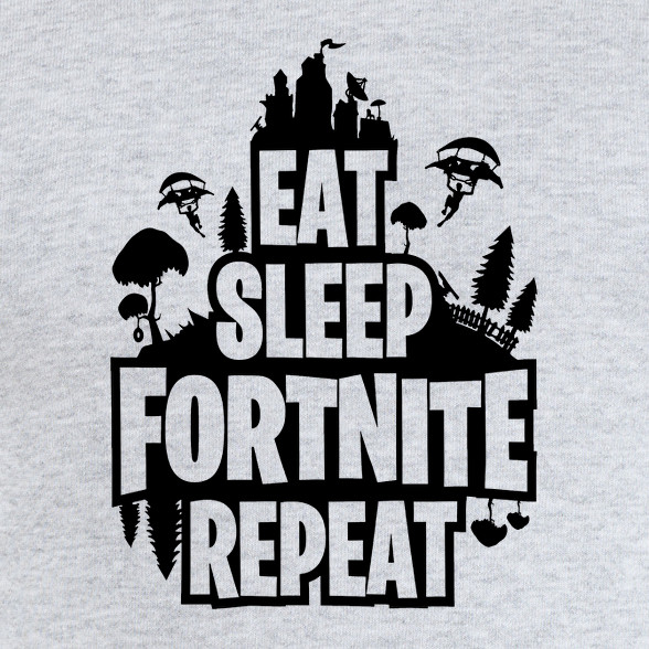 Eat Sleep Fortnite Repeat Style - Fekete-Női pulóver