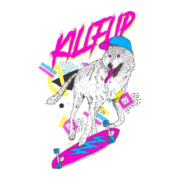 Kickflip wolf-Női pulóver