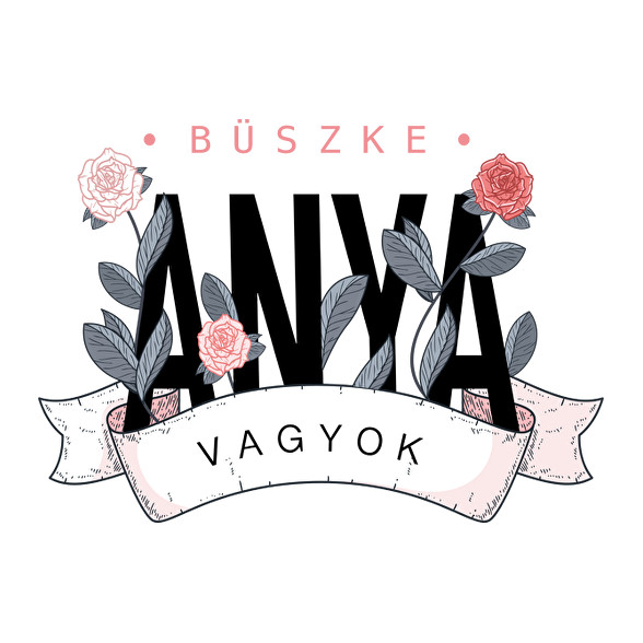 Büszke anya vagyok - fekete felirat-Női atléta