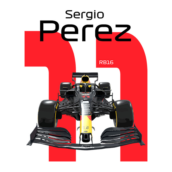 Sergio Perez 11 autóversenyző - fekete felirat-Női atléta