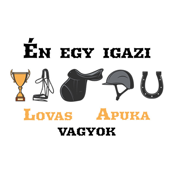 Igazi lovas apuka-Férfi hosszú ujjú póló