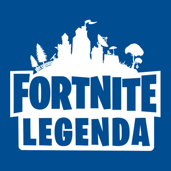 Fortnite Legenda - Fehér-Férfi hosszú ujjú póló