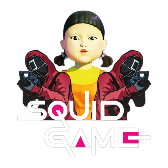 Squid game doll and soldiers-Férfi hosszú ujjú póló