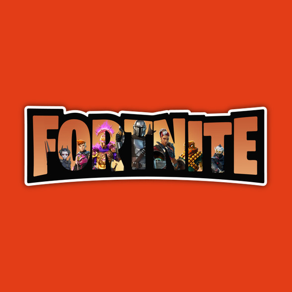 Fortnite narancs-Férfi hosszú ujjú póló