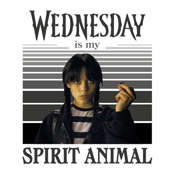 Spirit animal - Wednesday-Férfi hosszú ujjú póló