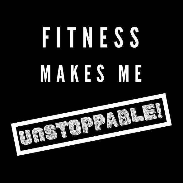 Fitness makes me unstoppable-Férfi hosszú ujjú póló