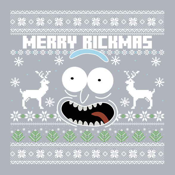 Merry Rickmas - fehér-Férfi hosszú ujjú póló