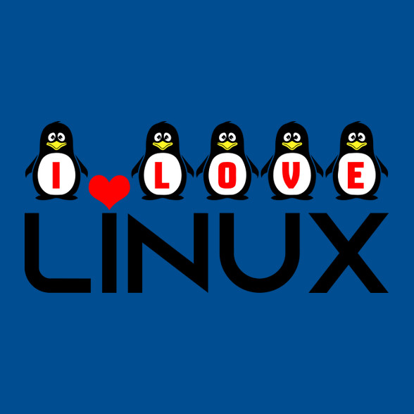 I love linux-Férfi hosszú ujjú póló