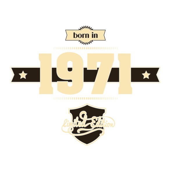 born-in-1971-cream-choco-Férfi hosszú ujjú póló