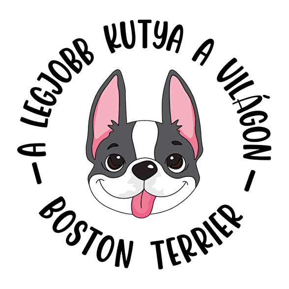 A legjobb kutya a világon - Boston terrier-Férfi hosszú ujjú póló