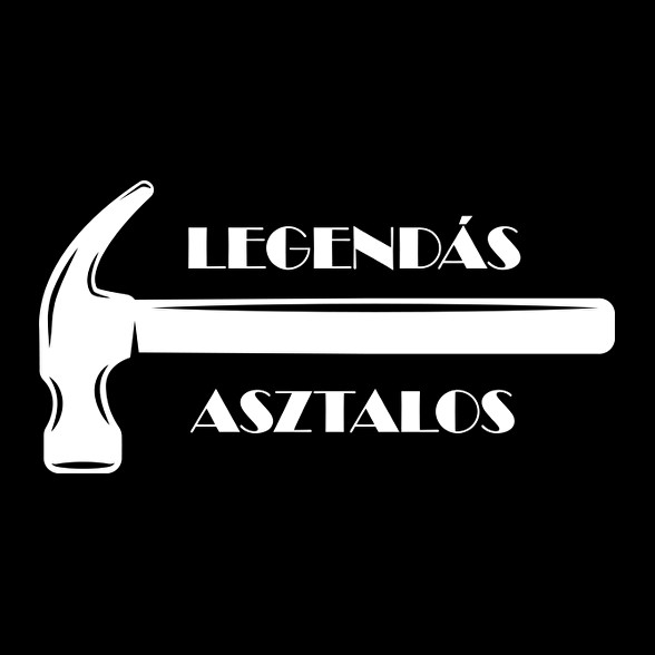 Legendás asztalos -fehér-Férfi hosszú ujjú póló