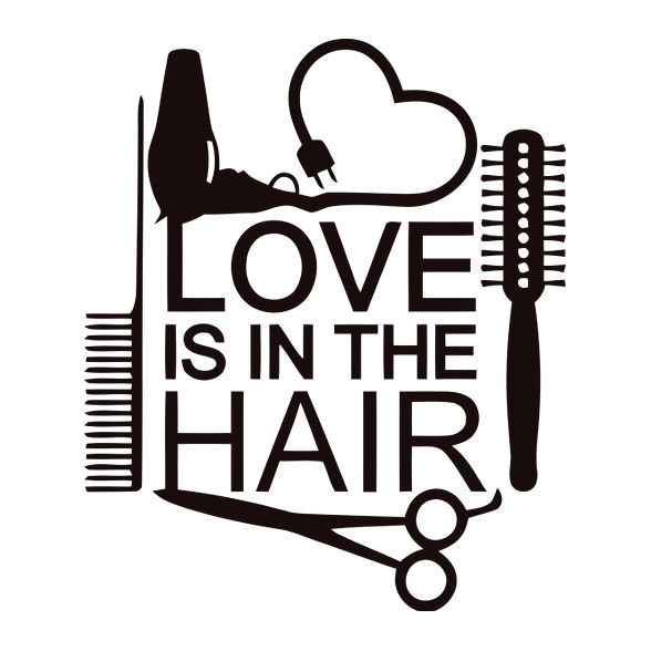 Love is in the HAIR-Férfi hosszú ujjú póló