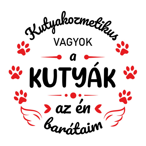 A kutyák az én barátaim - Kutyakozmetikus (fekete)-Férfi hosszú ujjú póló