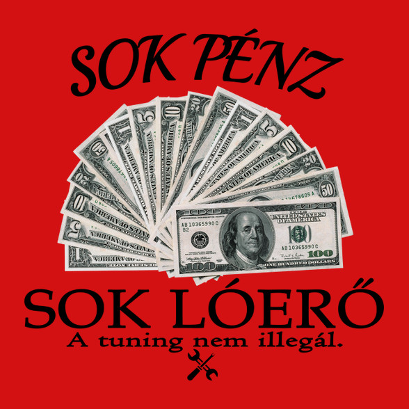 Sok pénz- Sok lóerő-Férfi hosszú ujjú póló