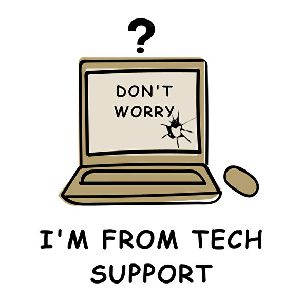 TECH SUPPORT-Férfi hosszú ujjú póló