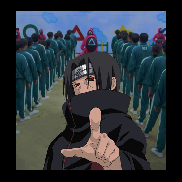 Itachi X Squid Game-Férfi hosszú ujjú póló