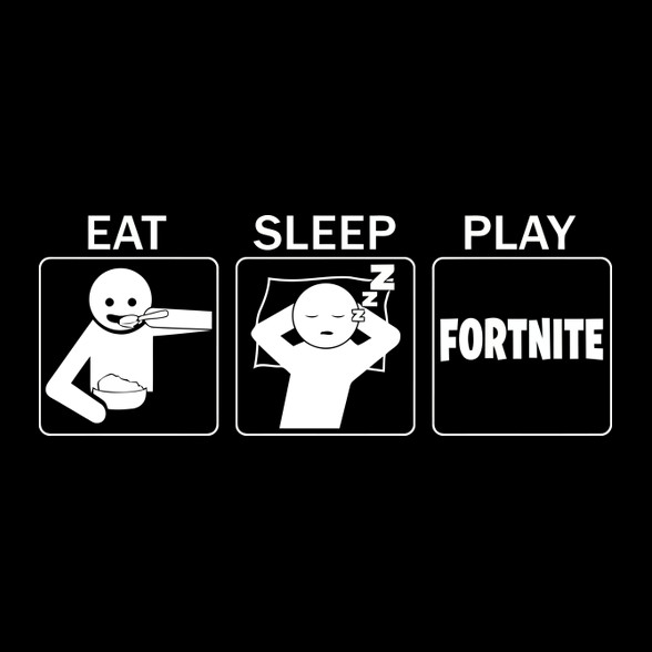 Eat, Sleep, Play Fortnite-Férfi hosszú ujjú póló