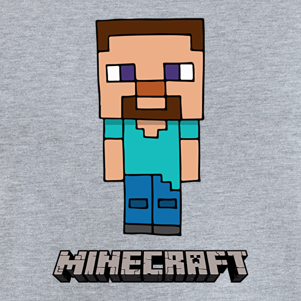 Minecraft - Steve-Férfi hosszú ujjú póló