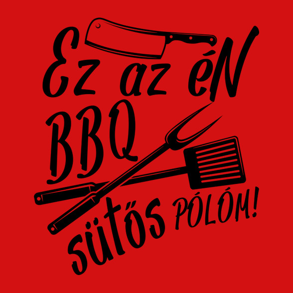 BBQ SÜTŐS POLOM - fekete-Férfi hosszú ujjú póló