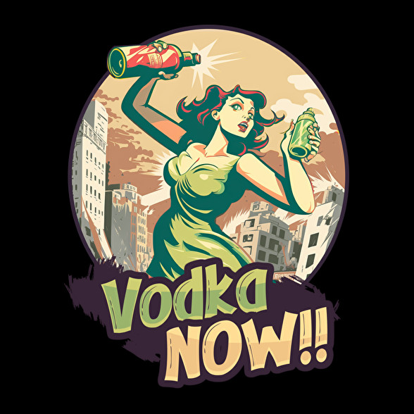 Vodkát, most! Vintage-Férfi hosszú ujjú póló