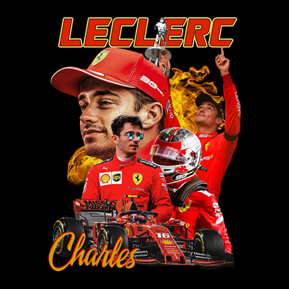 Charles Leclerc Forma 1-Férfi hosszú ujjú póló