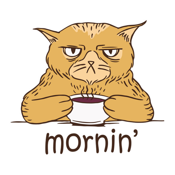 Kávés macska - Coffee cat -  Mornin'-Férfi atléta