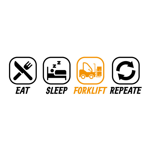 Eat, sleep, forklift, repeat-Gyerek pulóver