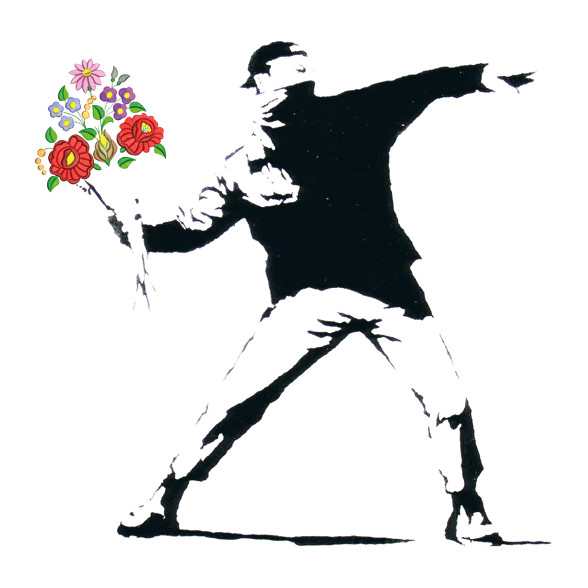 Banksy - Kalocsai csokor-Gyerek pulóver