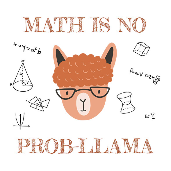 Math is no prob-llama-Női póló