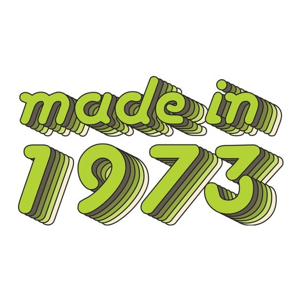 made-in-1973-green-grey-Női póló