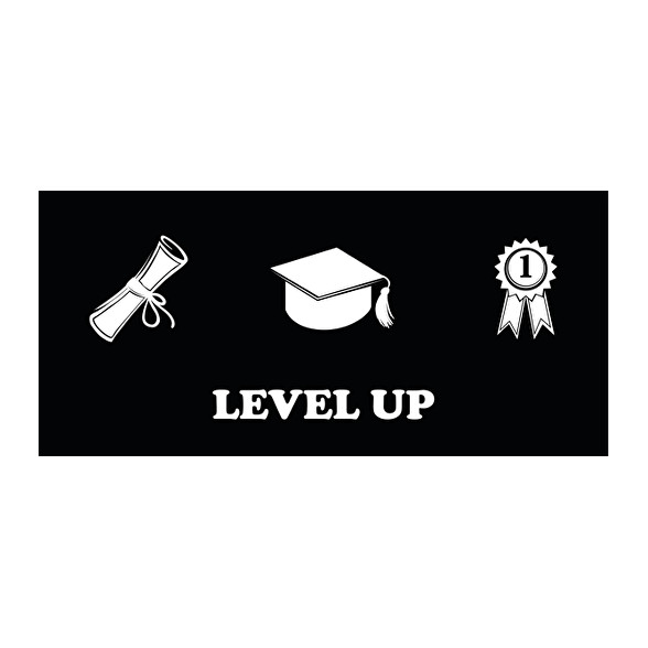 Level up - Diplomás minta-Női póló