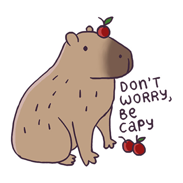 Capybara - don't worry, be capy-Női póló