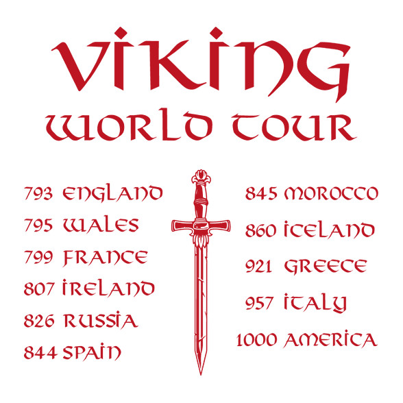 Viking world tour-Női póló