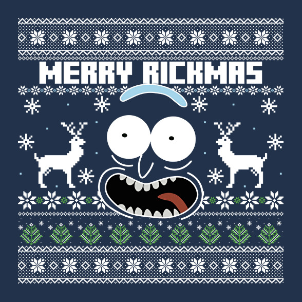 Merry Rickmas - fehér-Férfi kapucnis pulóver