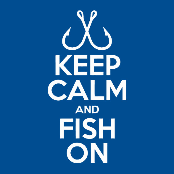 Keep calm and fish on-Férfi kapucnis pulóver