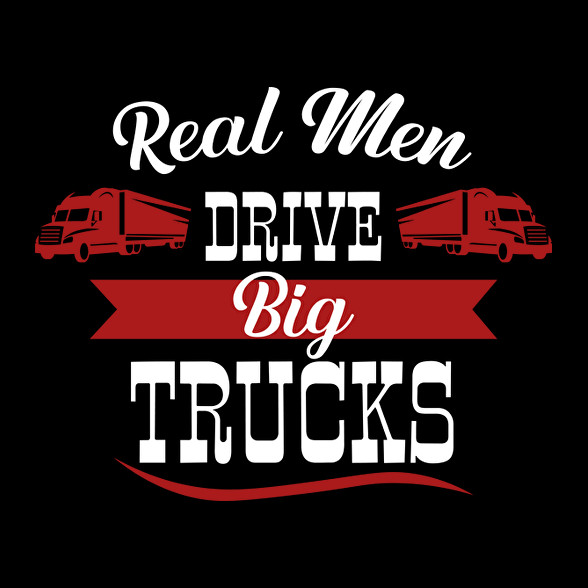 Real men drive-Férfi kapucnis pulóver